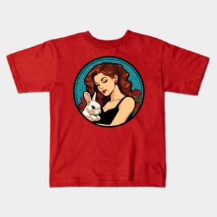 Crazy (Gorgeous) Bunny Lady Kids T-Shirt